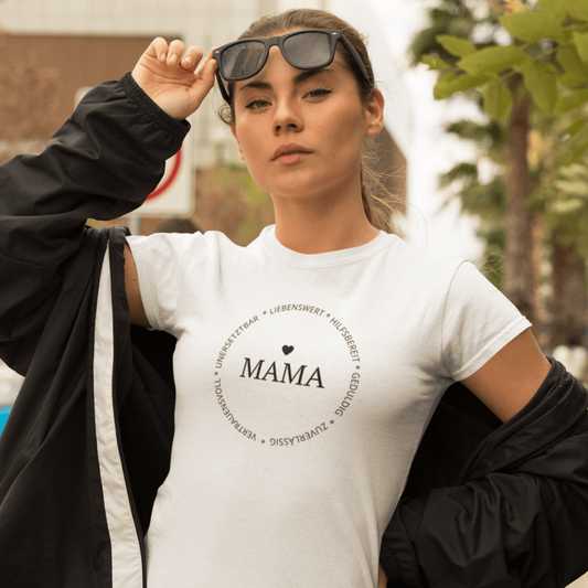 Eigenschaften einer Mama 100% Bio T-Shirt - Mama-Liebe