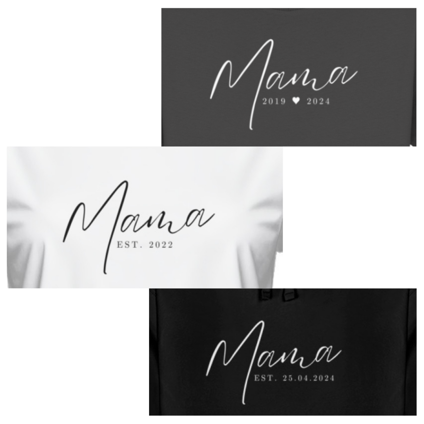 Personalisiertes "Mama est." 100% Bio T-Shirt