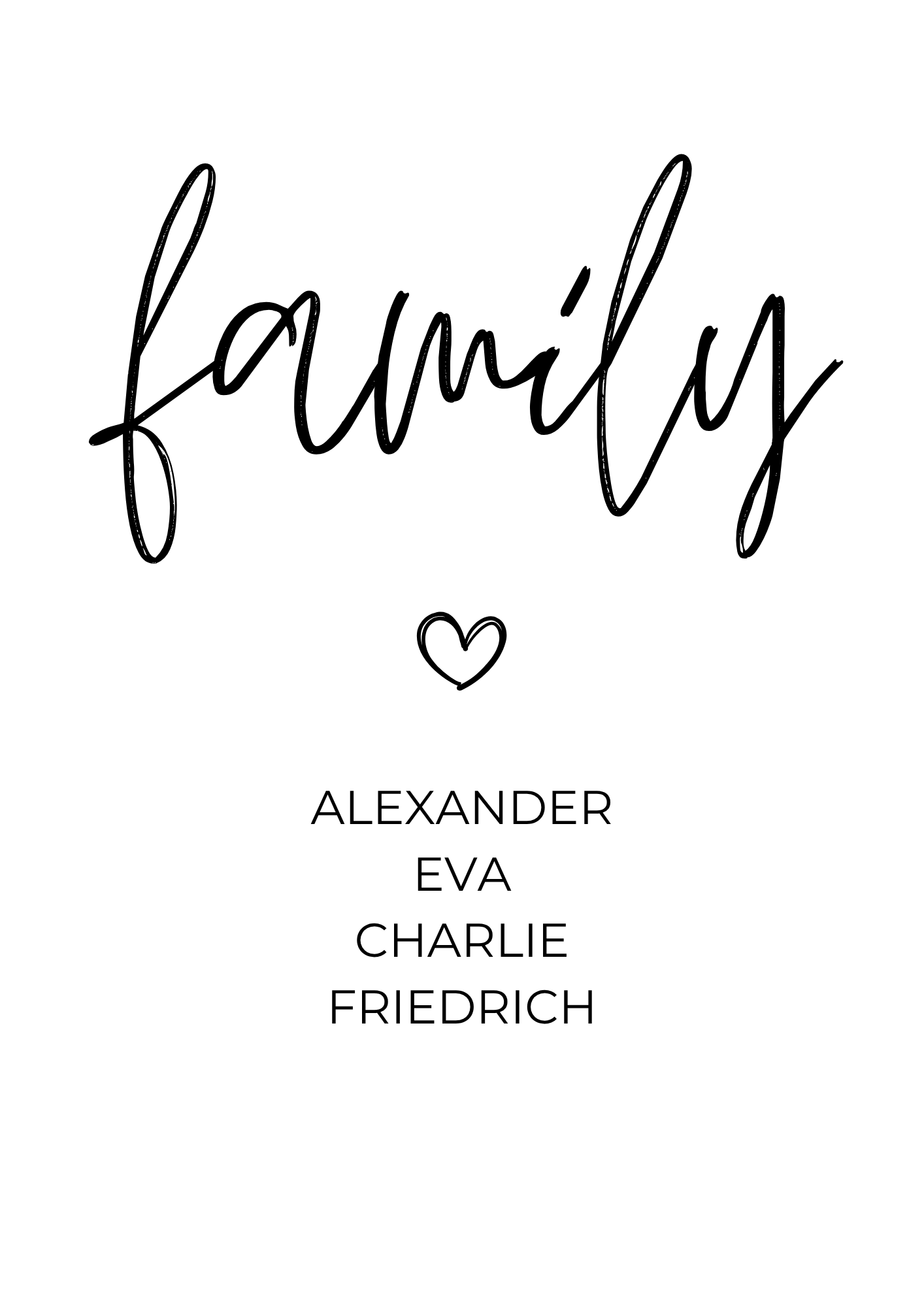 family personalisiert- Selbstausdruck
