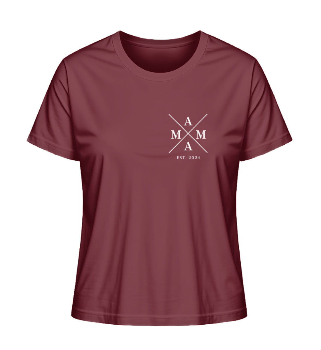 Personalisiertes MAMA T-shirt Est. / Kreuz / Minimalistisch / 100% Bio T-Shirt