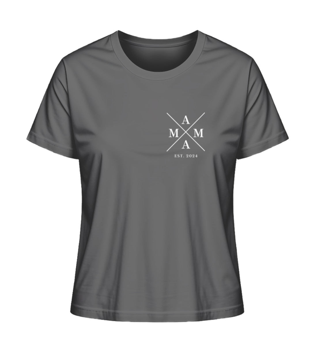 Personalisiertes MAMA T-shirt Est. / Kreuz / Minimalistisch / 100% Bio T-Shirt
