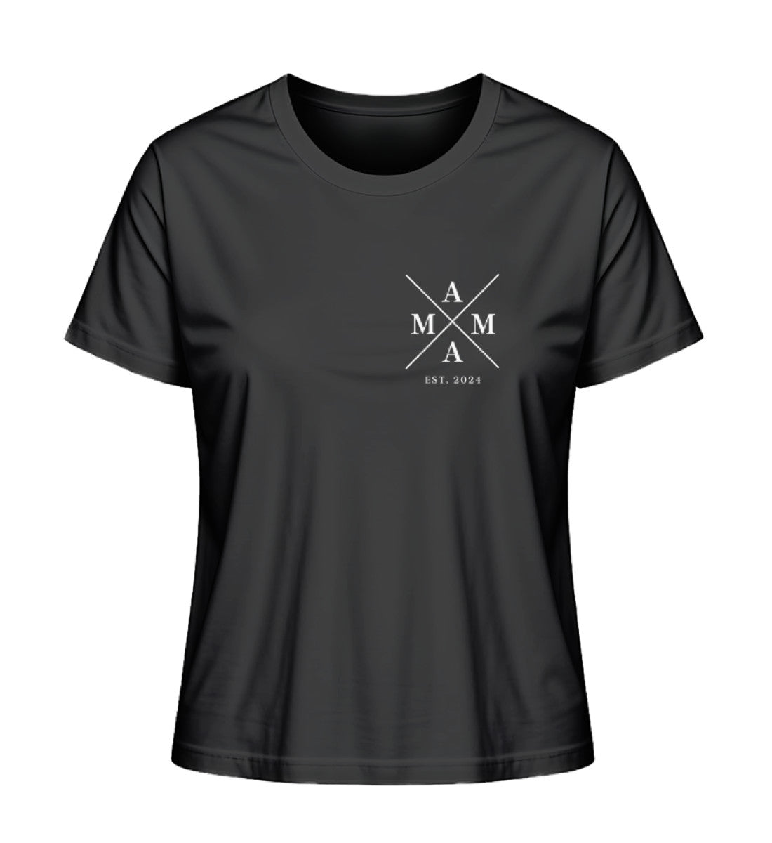 Personalisiertes MAMA T-shirt Est. / Kreuz / Minimalistisch / 100% Bio T-Shirt