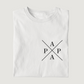 Personalisiertes "PAPA/DAD Cross Est." Kreuz 100% Bio T-Shirt