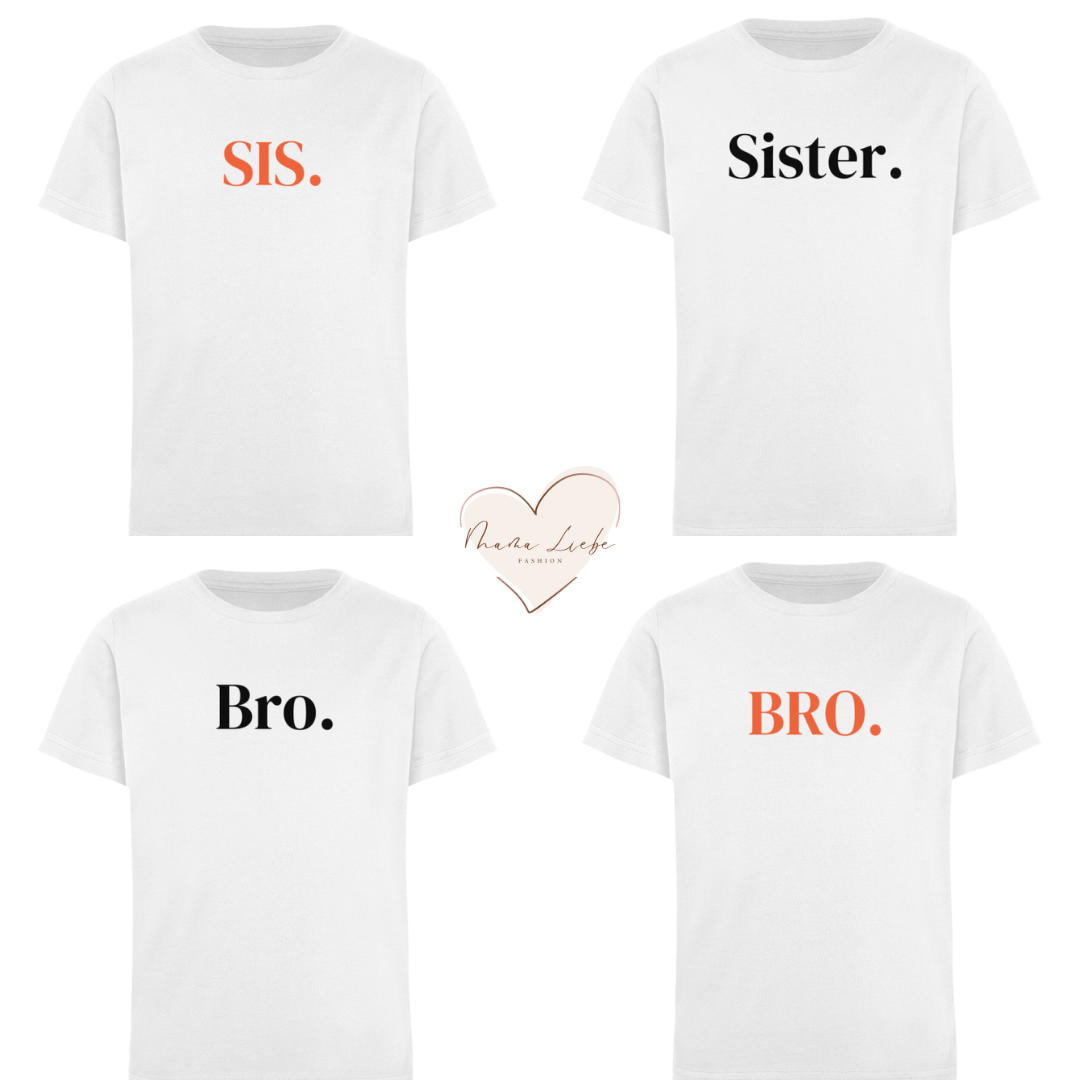 Sis. / Bro. Geschwistershirt Kinder T-Shirt