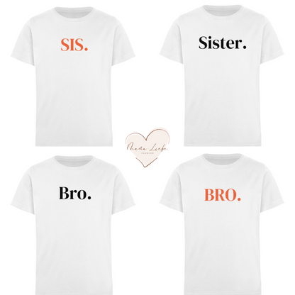 Sis. / Bro. Geschwistershirt Kinder T-Shirt