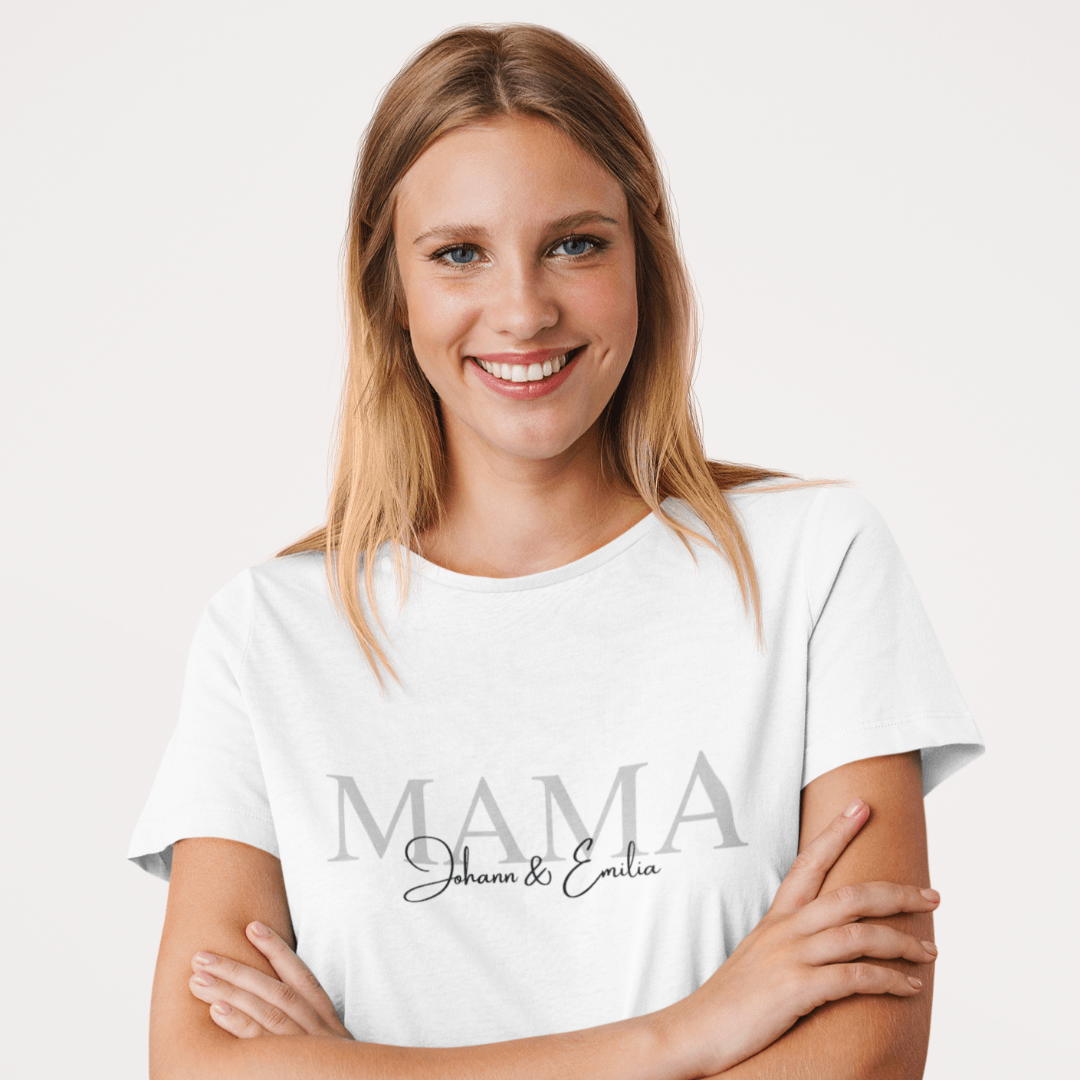 Personalisiertes MOM/ MAMA 100% Bio Oversized T-Shirt - Mama-Liebe