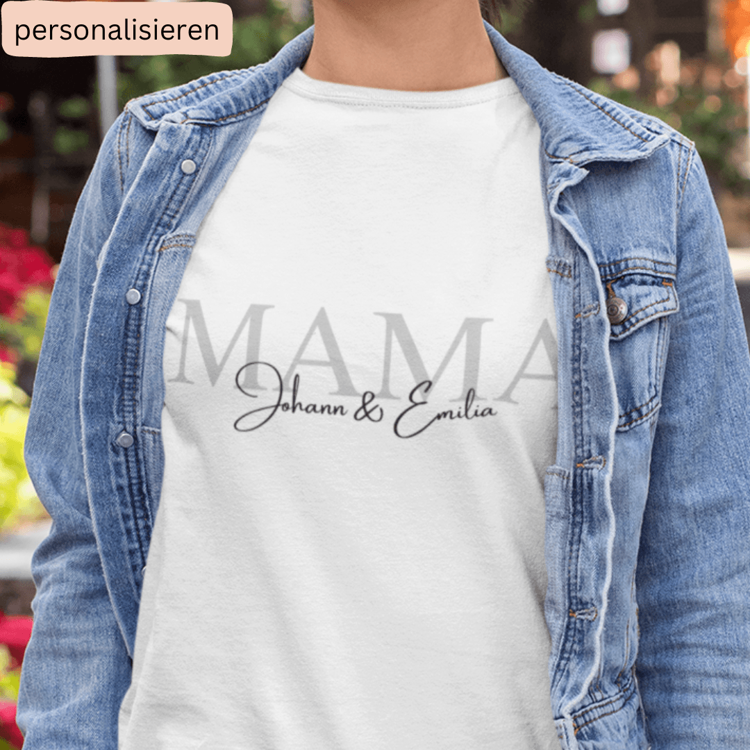 Personalisiertes MOM/ MAMA 100% Bio T-Shirt - Mama-Liebe