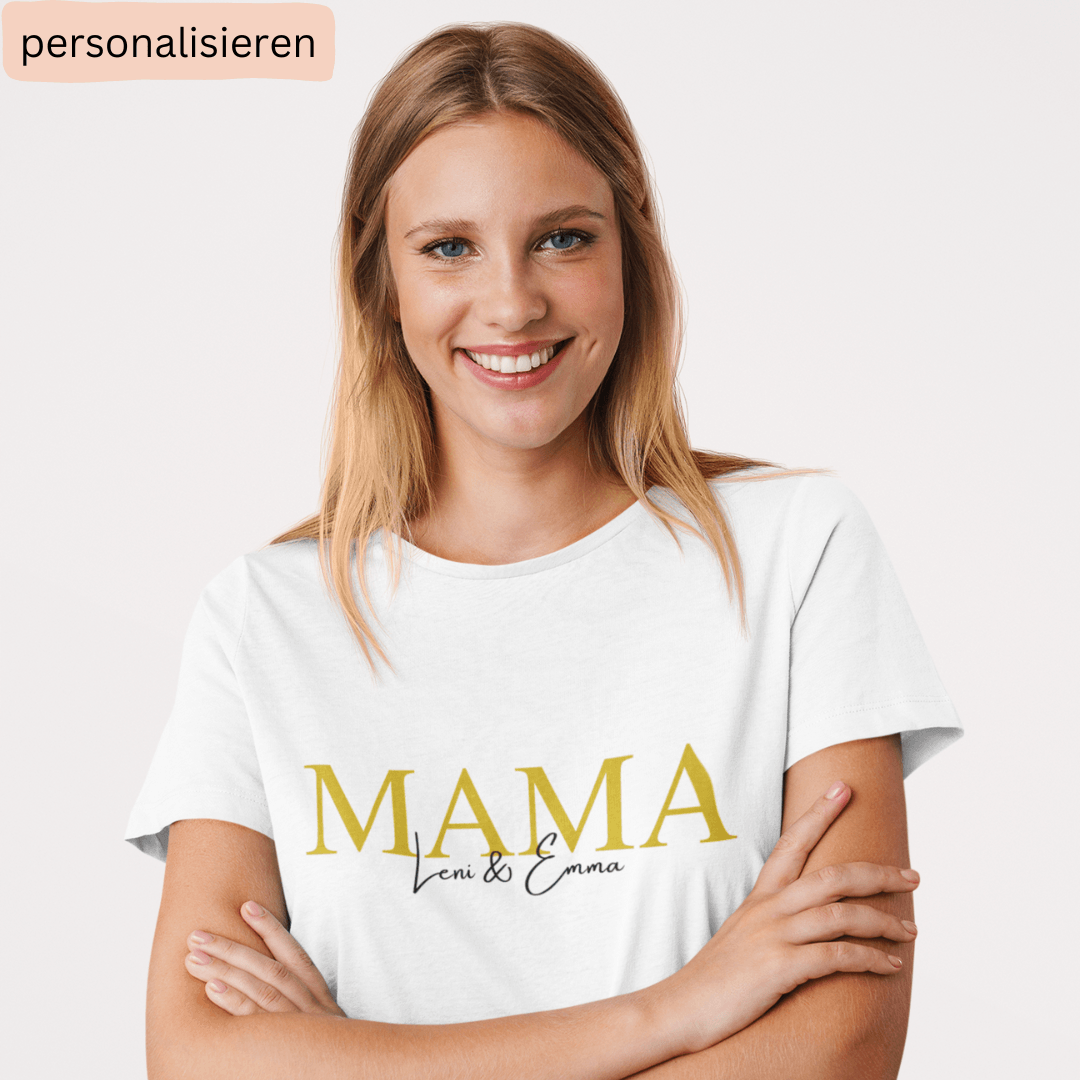 Personalisiertes MOM/ MAMA 100% Bio T-Shirt - Mama-Liebe