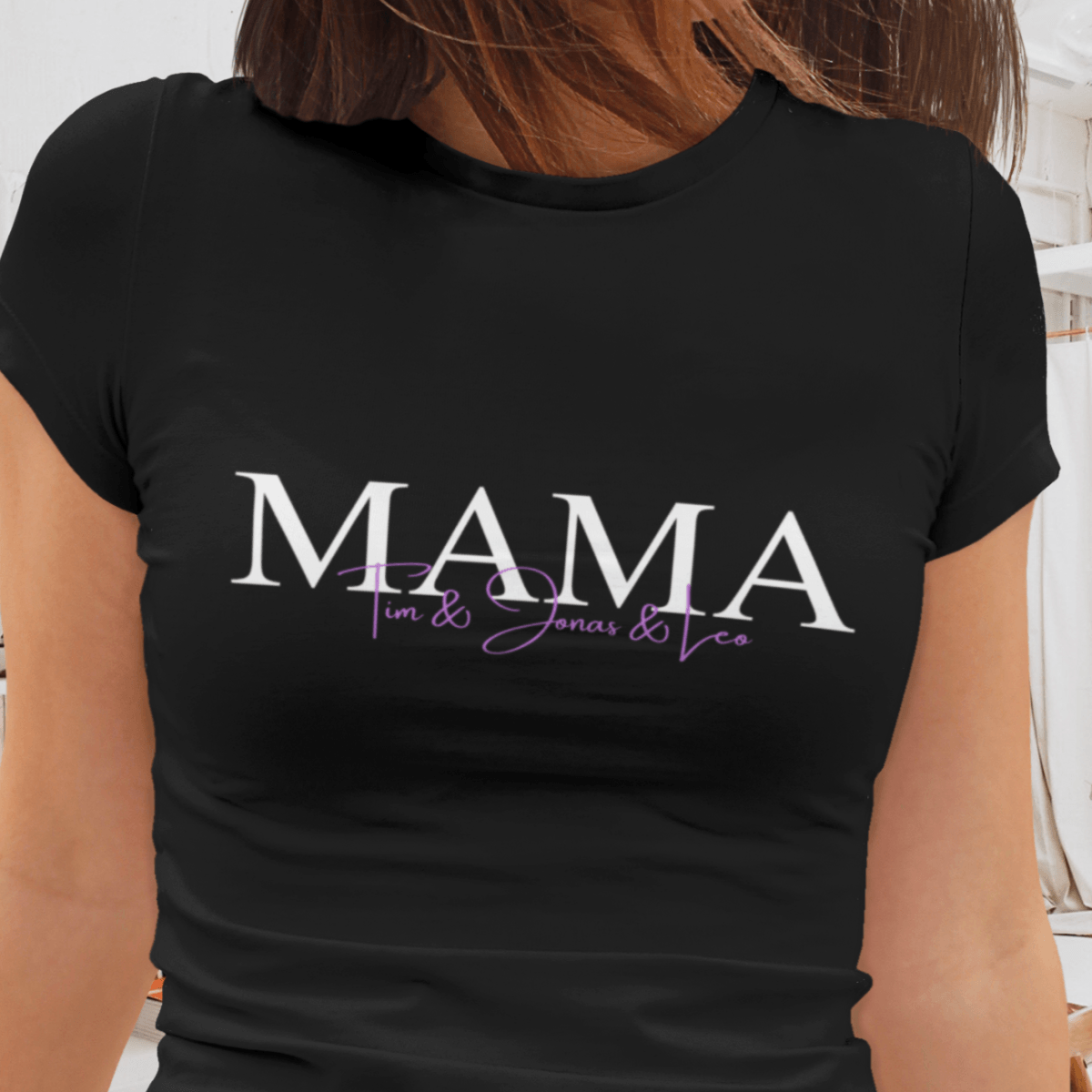 Personalisiertes MOM/ MAMA 100% Bio T-Shirt - Mama-Liebe
