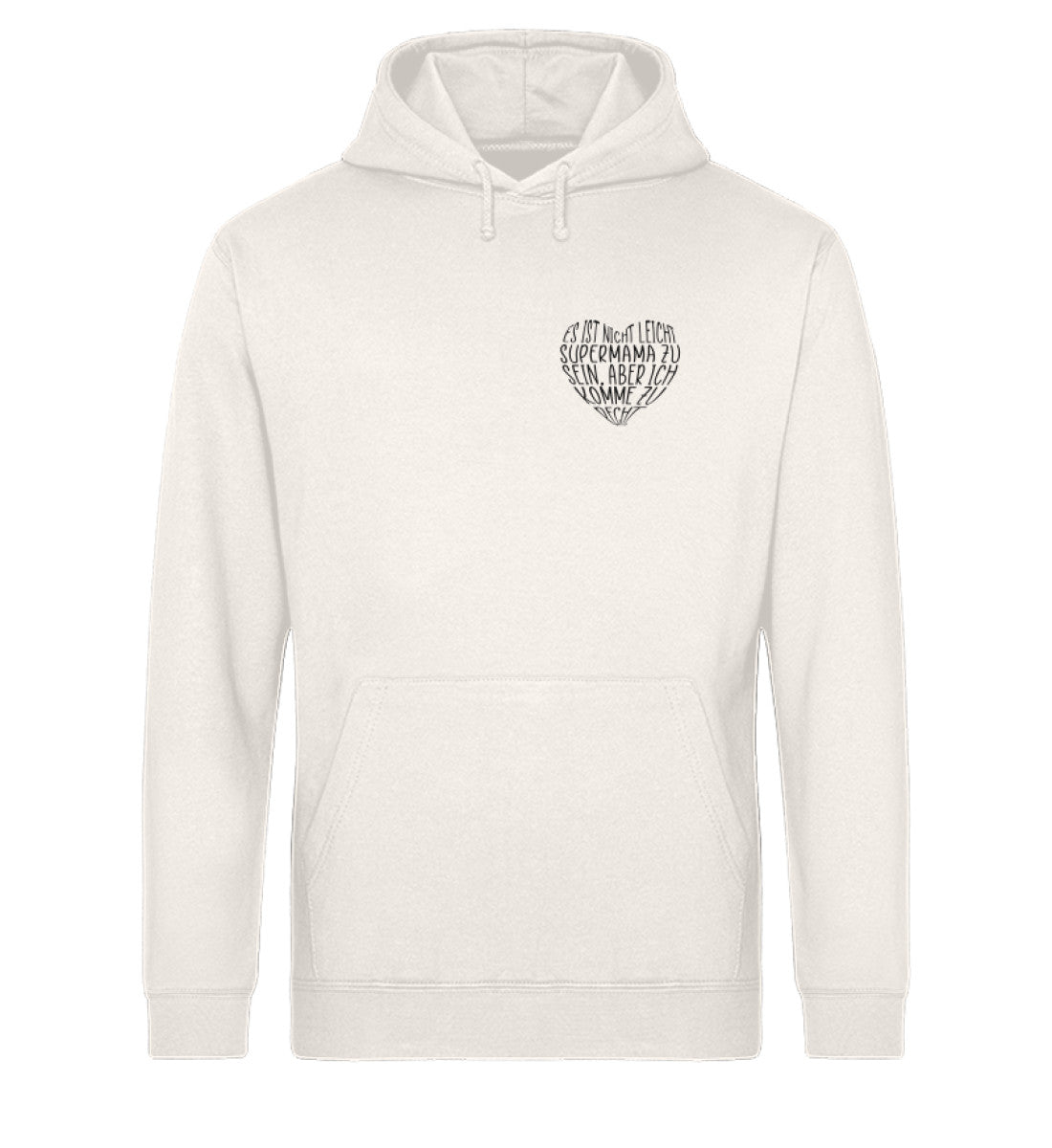 Supermama Herzform Unisex Organic Hoodie - Mama-Liebe